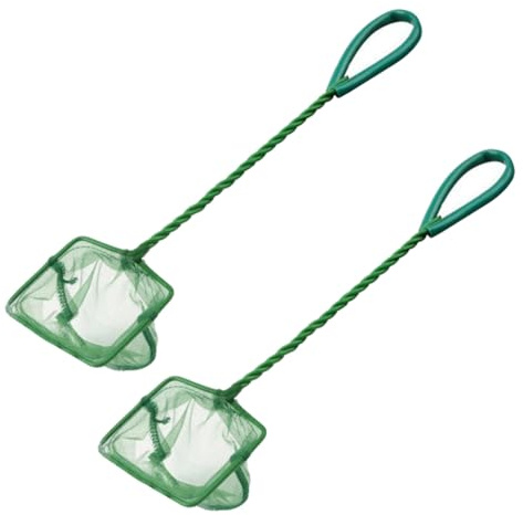 Bosiyrggrl Portable Long Handled Fishing Net Square Fish Tank Net Fishing Net Floating Object Cleaning Tool