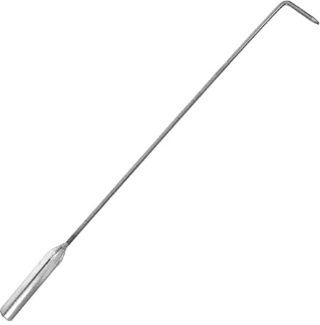 LOORGVEL Schwerer Feuerhaken für Kamin und Feuerstelle mit Ergonomischem Rutschfestem Griff Robustes Eisen Langes Kaminwerkzeug für Holzofen Grill und Outdoor Lagerfeuer Zubehör