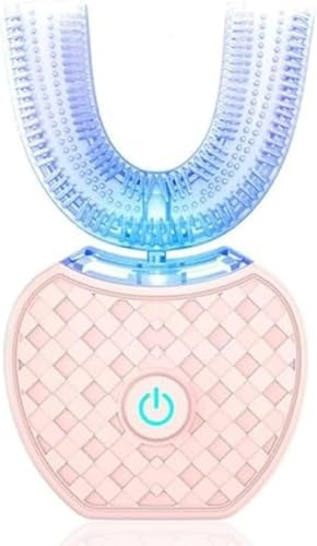 Sonic Brush - Brosse À Dents Automatique SensePro Brosse À Dents Électrique, Ultrasons 360° Brosse À Dents Électrique Sonic, Conception En Forme De U Pour Un Nettoyage En Profondeur (Rose)