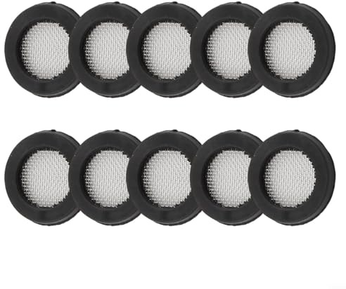 Rondelle de filtre avec noyau en acier inoxydable pour raccords filetés BSP pour lave-linge lave-vaisselle et douche (noir)