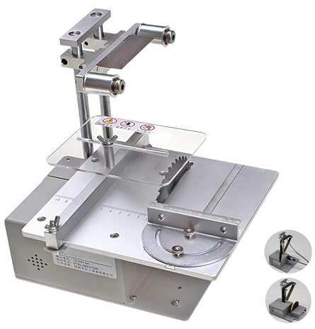 Mini Table Saw 4 in 1 Electric Tool, Grinder, Drill & Belt Sander, 5000-10000 RPM for Polishing, Sanding, Engraving, Woodworking DIY Hobby Tool
