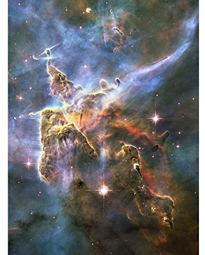 Hubble Space Telescope Landscape Carina Nebula Art Large Art Print Poster Wall Decor 18x24 inch