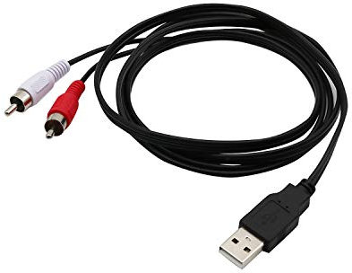 Senmubery Cable USB A a 2X RCA Phono AV de 1,5 m para PC, TV, audio y video