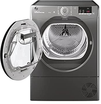 Hoover H-Dry 300 HLEC10DCER Free Standing Condenser Tumble Dryer, Sensor Dry, WiFi Connected, 10 kg Load, Graphite