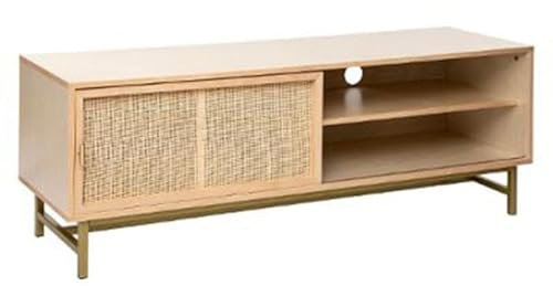 Paris Prix Atmosphera Créateur d'intérieur - Meuble TV 1 Porte Design Rayo 140cm Naturel