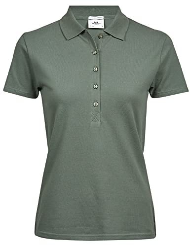 Tee Jays Womens/Ladies Luxury Stretch Short Sleeve Polo Shirt (M) (Leaf Green)