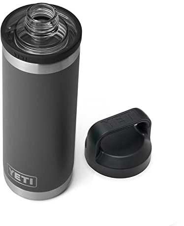 YETI Rambler 18 oz Bottle, Vacuum Insulated, Stainless Steel with Chug Cap, Charcoal