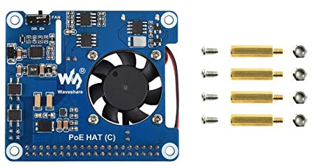 Waveshare POE HAT (Type C), Compatible with Raspberry Pi 3B+/4B