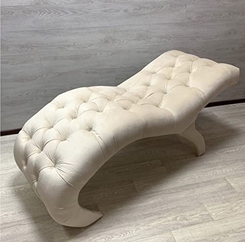 Anatomische Kosmetikliege, Velours, 175x70 cm, Liege für Wimpernverlängerung, Couch für Beauty Salon - 02 beige