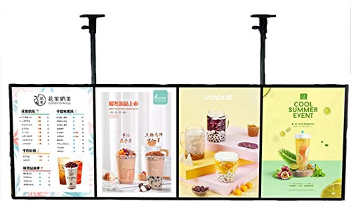 Boîte à lumière LED Slim Snap Frame, panneau de menu de restaurant LED, panneau de menu rétro-éclairé LED café boutiques panneau d'affichage mural (50x40cm)