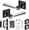 Decoranddecor Duo Colour Door Handles Internal – Aluminium Silver and Black Door Handle Sets for Interior Doors | Internal Door Handles with Lock and Keys | Nexus Range