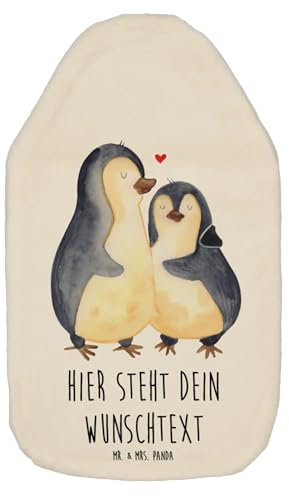 Mr. & Mrs. Panda Personalisierte Wärmflasche Pinguin umarmen - Personalisierte Geschenke, Liebesgeschenk, Paar, Kinder Wärmflasche mit Namen, Liebe,