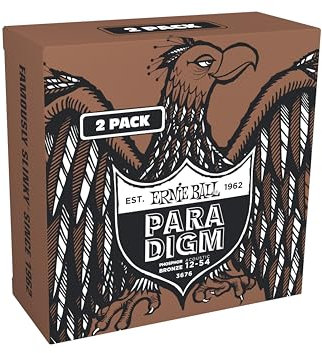 Ernie Ball Medium Light Paradigm Phosphor Bronze 2 Pack 12-54