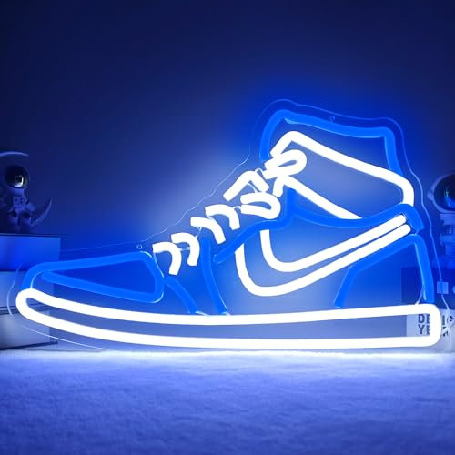 JianJung Sneaker-Neonschild, Sportschuh, Neonschilder für die Wand, dimmbar, LED-Neonlichter für Schlafzimmer, Männerhöhle, Zuhause, Party, Pub, Neon-Bar-Schild, Schuhe, leuchtende Schilder,