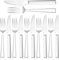 Joyfair Set de couverts à steak en acier inoxydable avec 6 couteaux de table et 6 fourchettes de table, couverts à steak pour 6 personnes, fourchettes et couteaux pour la maison, le restaurant,