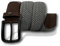 KARMA.DIEM Stretchgürtel Unisex Stoffgürtel Elastisch Flechtgürtel - Geflochtener und Elastischer Dehnbarer Gürtel für Damen und Herren (Large, Grau)