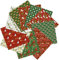 10 Stück Weihnachtsstoffe Weihnachten Muster Baumwollstoff, Stueck Muster Baumwollstoff Stoffpakete Patchwork Stoffe Baumwolle Stoffreste Paket Stoffpakete, für DIY-Dekorationen 50x50CM (C)