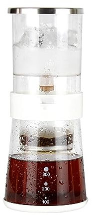 ASSICON Espresso in alluminio Set di caffettiera Drip Cold Brew in acciaio inossidabile e materiali in vetro per l'home office, caraffa per caffè a goccia Caffettiera da piano cottura