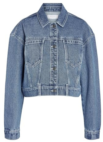 Noisy may Damen Jeansjacke mit Knopfleiste und Klappentaschen