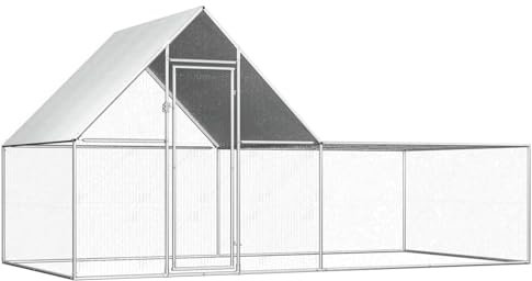 ARKEM Hühnerstall 4x2x2 m Verzinkter Stahl HüHnerkäFig Metall HüHnerstall Kaufen