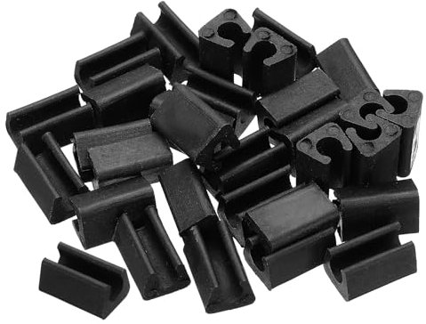 PATIKIL Kitchen Sink Rack Feet, 30 Pack 4mm ID Plastic Sink Protective Replacement Feet Wire Bumpers Protector for Kitchen Sink Grid, Black