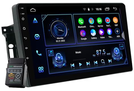 Carplay Autoradio für Jeep Grand Cherokee Wrangler Commander Compass Dodge Journey 32 GB DAB + Radio 25,7 cm Android 10 Auto GPS Navi Bluetooth Player Audio Video Player GPS (4 GB RAM + 64 GB ROM)