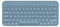 Aptiq kabellose kompakte Bluetooth-Tastatur blau - QWERTY - komfortabel ergonomisch - verbindet mehrere Geräte - wiederaufladbar