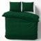 Cotton Castle Bettwäsche Bettgarnitur Bettbezug 100% Baumwolle 135x200 155x220 200x200 200x220, Farbe:Dunkelgrün, Größe:200 x 200 cm