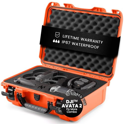 Nanuk 925 DJI™ Avata 2 Fly More Combo – Wasserdichter Hartschalenkoffer mit Drohnenschaumeinlage, bruchsicher, tragbarer Reisekoffer, hergestellt in Nordamerika – Orange (47,5 x 37,6 x 17,8 cm)