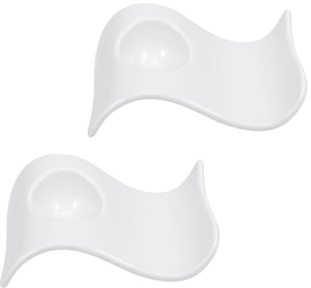 QTANZIQI 2 pièces coquetier en céramique Plat de Service d'oeufs Ornement conteneur coquetiers en Silicone coquetier de Service du Japon récipient d'oeufs à la Coque coquetiers en Porcelaine
