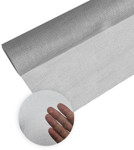 0XBIT Moustiquaire Rouleau, 150 X 200cm Gris Moustiquaire pour Fenêtre, 17 Mailles Filet Moustiquaire, Bonne Visibilité, pour aux Portes et Fenêtres Chambres, Salons et Cuisines