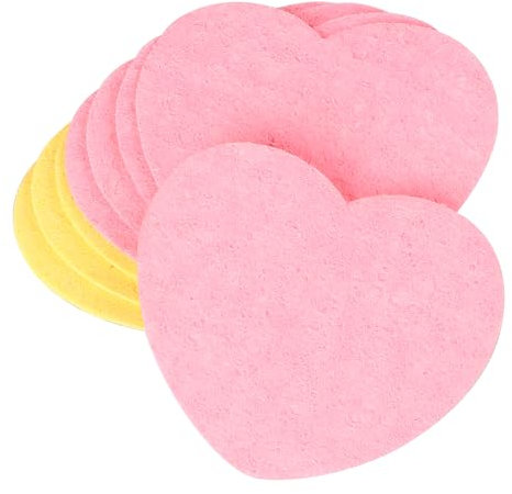 10 Stück Gesichtsschwämme Herzform Reinigungsschwamm Gesicht Komprimierte Gesichts Waschschwämme Schwamm Pads Gesichtswaschschwämme
