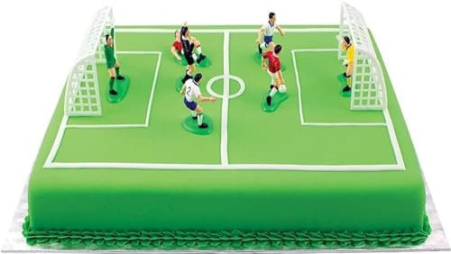 Football/Soccer Toppers for Cake and Cupcakes Set of 9, 10 x 4 x 6.3 cm, Multi-colour, Decorations, Cake Toppers