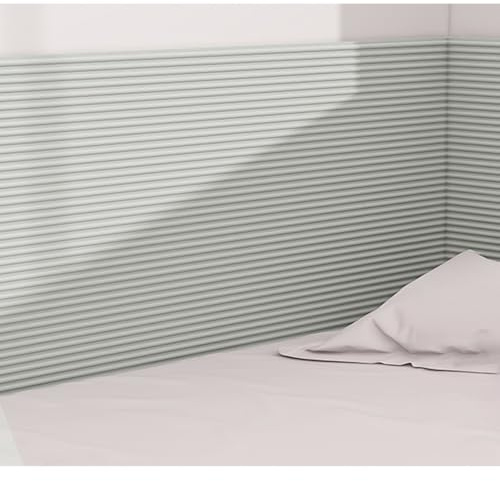 Boracy Wandkissen Bett, Wandpolster Selbstklebend, Gepolsterte Wandpaneele 10mm Schaumstoff Polster für Bett Kopfteil Wandschutz Kinderzimmer(Gray,20cmx200cm)