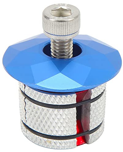 Sluffs Bike Headset Expander Stem Top Cap,Aluminum Alloy Compression Plug Star Nut Mountain Road Bike Expansion Bicycle Front Fork Steer for Mtb Bmx Road Bike (Blue)