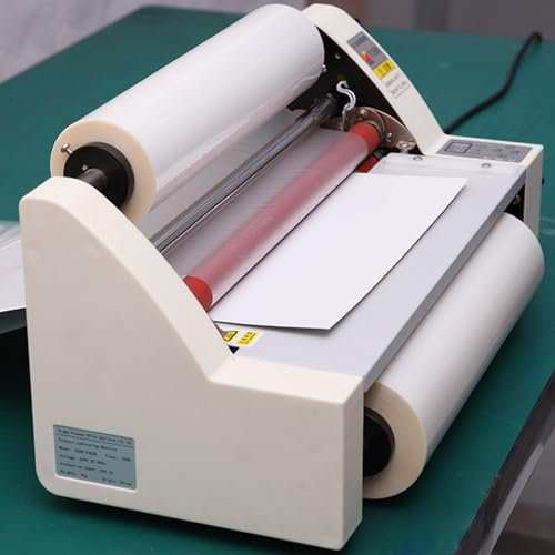 Profi Laminiergerät A2 A3 A4 Heiß- & Kaltlaminator | 220 V Schnelles Aufwärmen 350 mm/450 mm Ein- und Doppleseitige Laminiermaschine Rollenlaminiergerät für Sprühbilder, Fotos, Urkunden,350mm