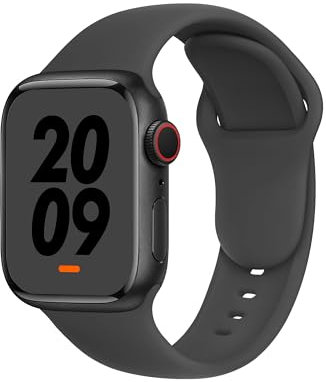 DONEGANI C1A für Apple Watch Armband Ultra 2 Se 40mm 44mm 46mm 42mm 45mm 41mm 38mm 49mm Series 10 9 8 7 6 5 4 3 Original Damen Herren Sport Silikon Space-Grau