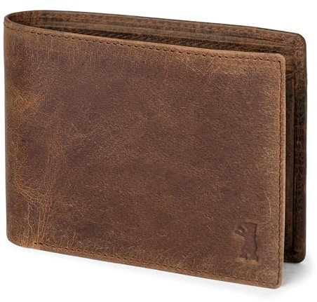 Berliner Bags Vintage Geldbörse, Portmonee aus Leder, Geldbeutel mit TÜV-geprüftem RFID-Schutz, für Herren - Braun