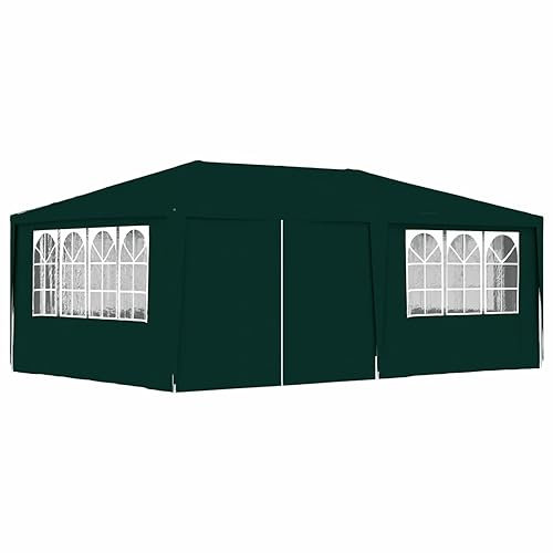 Outdoor Partyzelt mit Seitenwänden 4x6m Grün 90g/m² UV-beständig Überdachung Unterstand für Garten Party Camping Event Hochzeit Outdoor & Garten Event Shelter