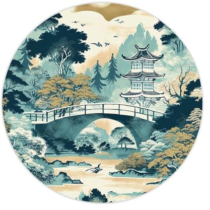 Round Label Stickers 1.5 Inch Chinoiserie Sticker Gift Tags Decor for Laptop Envelopes Seals Water Bottle Card Box Gift Bags Packaging 50 Pcs