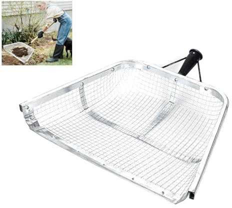 Sand Scoop,Garden Sieve Shovel,Soil Scoop,Gardening Soil Sifter,Heavy Duty Soil Sifter Tool Stainless Steel Construction for Efficient Gardening and Farm