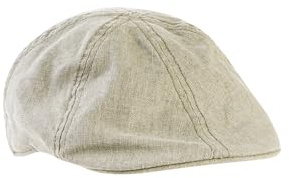 camel active Herren Flat Cap aus Leinen-Mix