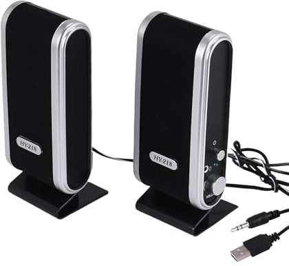 Lamsimoy NEW 120W USB Power Desktop Computer Notebook Audio Speaker 3.5mm Earphone Jack