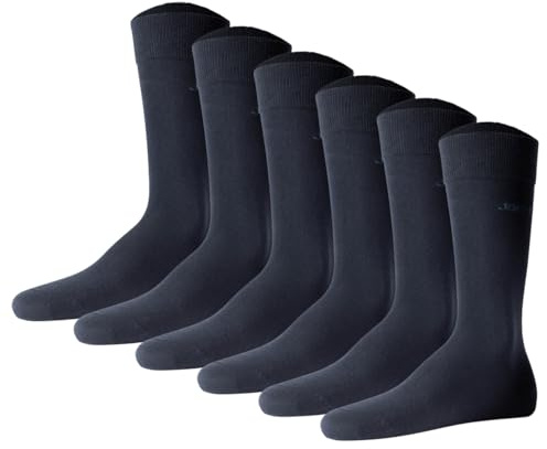 Joop! Unisex Socken, 6er Pack - Premium Essential Organic Cotton Socks, Logo, einfarbig