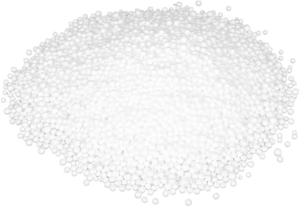 IWOWHERO Nachfüllperlen für Sitzsäcke aus Expandiertem Polystyrol Weiße Kleiner Schaumstoffkugeln mit Glatter Oberfläche und Leichtem Gewicht für Selbstgemacht und Bastelprojekte