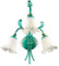 Helios Leuchten 354034 große Florentiner Wandleuchte grün | florale Lampe Leuchte Wandlampe Landhausstil | 3 x E14