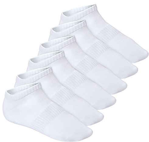 Footstar Damen & Herren Fitness Sneaker Socken (6 Paar) - Weiß 39-42