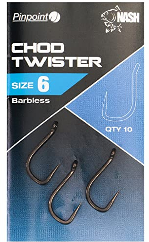 Nash Chod Twister Barbless Größe 6 T6152 Schonhaken Haken Hook Hooks Karpfenhaken