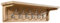 Hallowood Furniture Waverly Oak Coat Rack, Solid Wooden Wall Mounted Coat Hanger with 6 Metal Hooks for Jackets, Clothes & Hat, Light Oak Shelf with Hooks for Hallway, Entryway, and Living Room