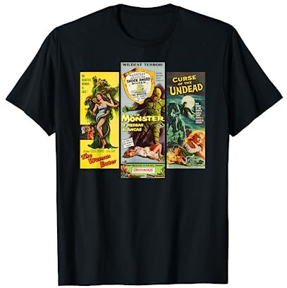Classic Halloween Monster Poster Horror Movie T-Shirt